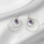 Boucles d’Oreilles Lépidolite Lévolia – Sérénité & Lâcher-Prise Pierres & Enchantements