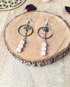 Boucles d’Oreilles Quartz Rose Luméra – Amour & Harmonie Pierres & Enchantements