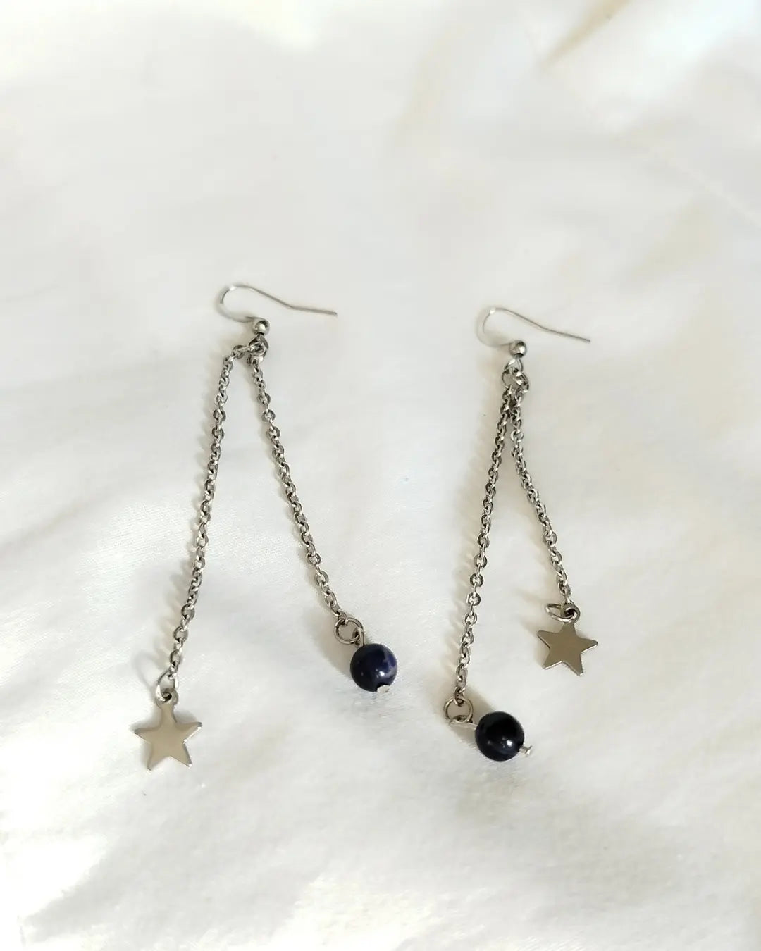 Boucles d’Oreilles Sodalite Astralis – Clarté & Inspiration Pierres & Enchantements