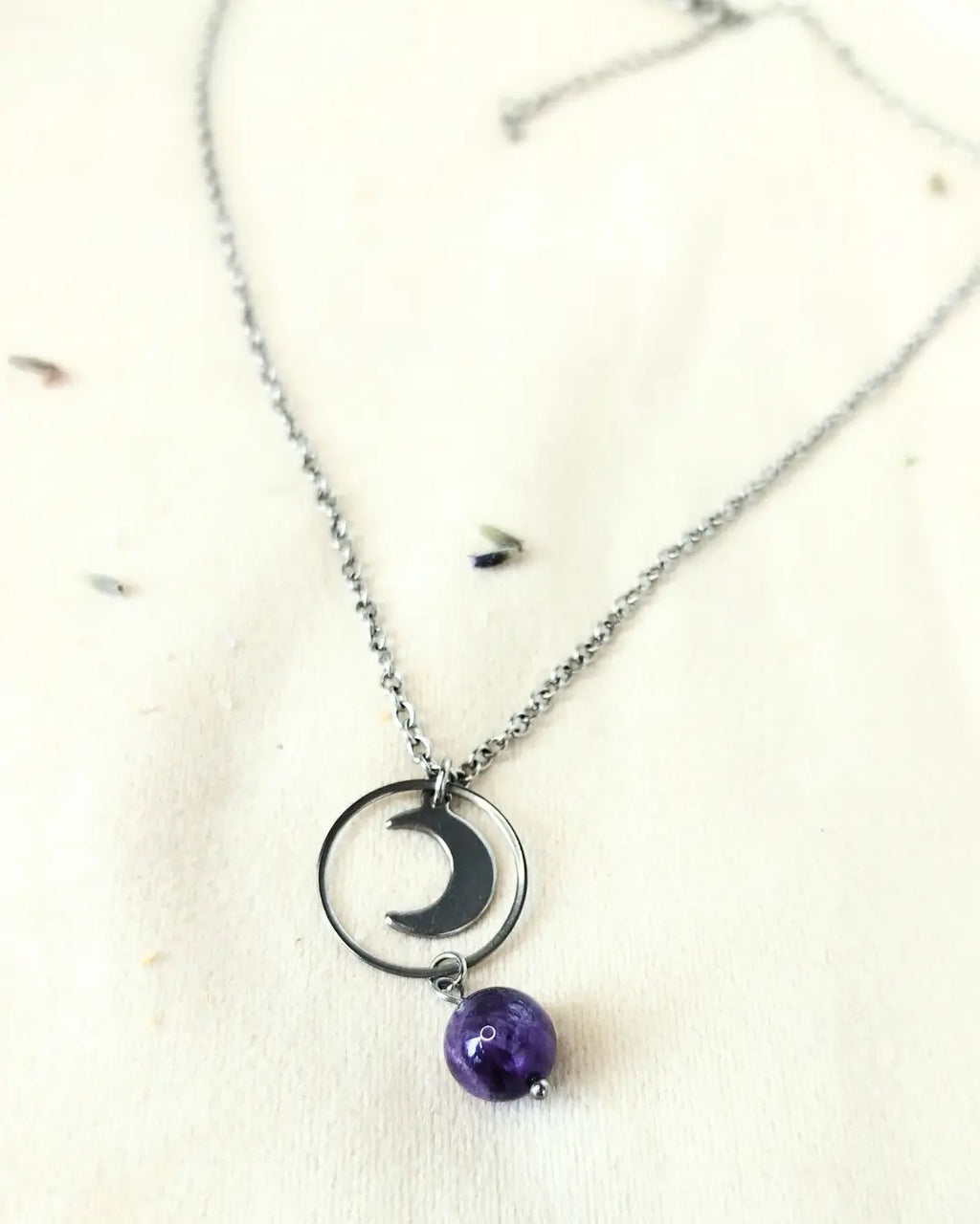 Collier Améthyste Sélénya – Calme Intérieur & Intuition Pierres & Enchantements