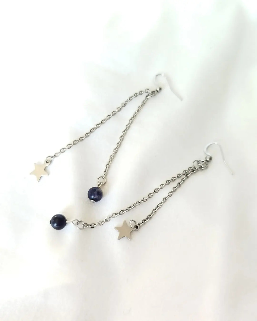 Boucles d’Oreilles Sodalite Astralis – Clarté & Inspiration Pierres & Enchantements