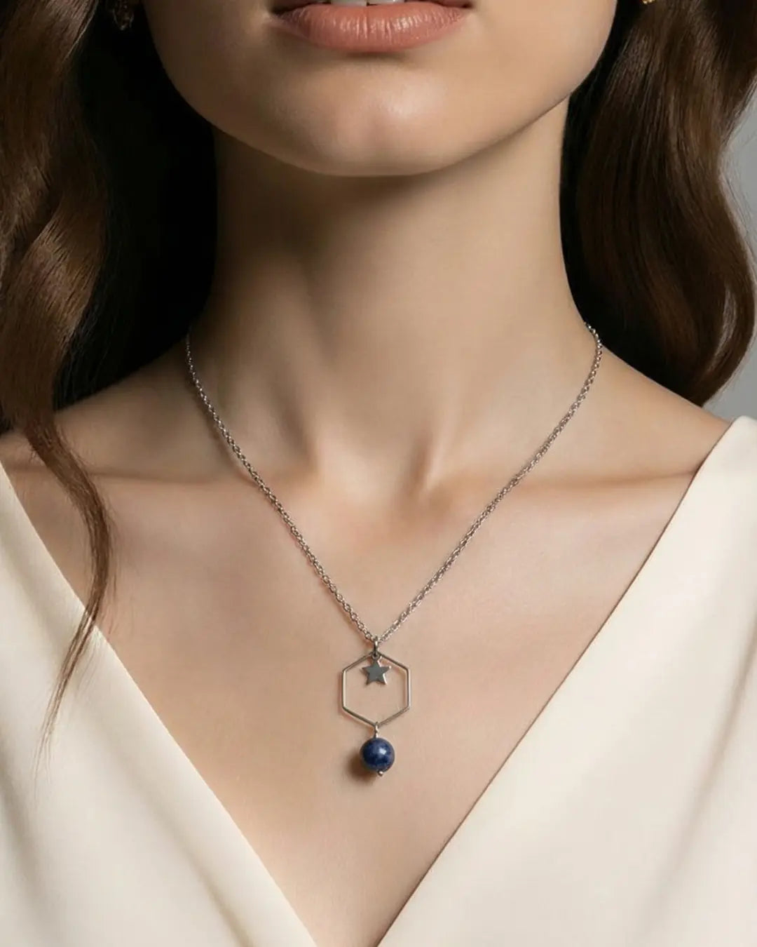 Collier Sodalite Astréa – Apaisement Mental & Clarté Pierres & Enchantements