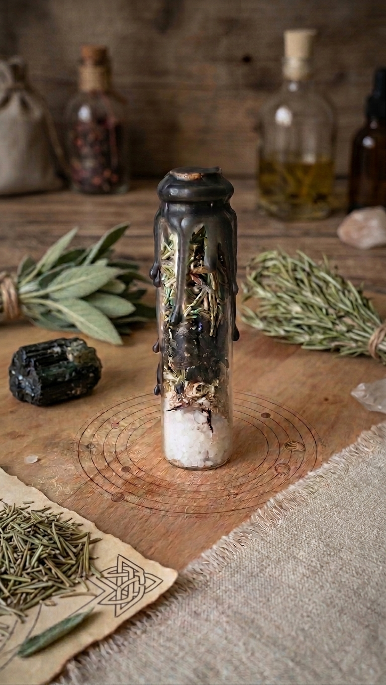 Bouclier de Vigilance – Fiole Rituelle de Protection Active