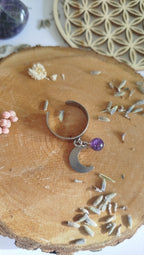 Bague Améthyste Lunarys – Sérénité & Intuition Pierres & Enchantements