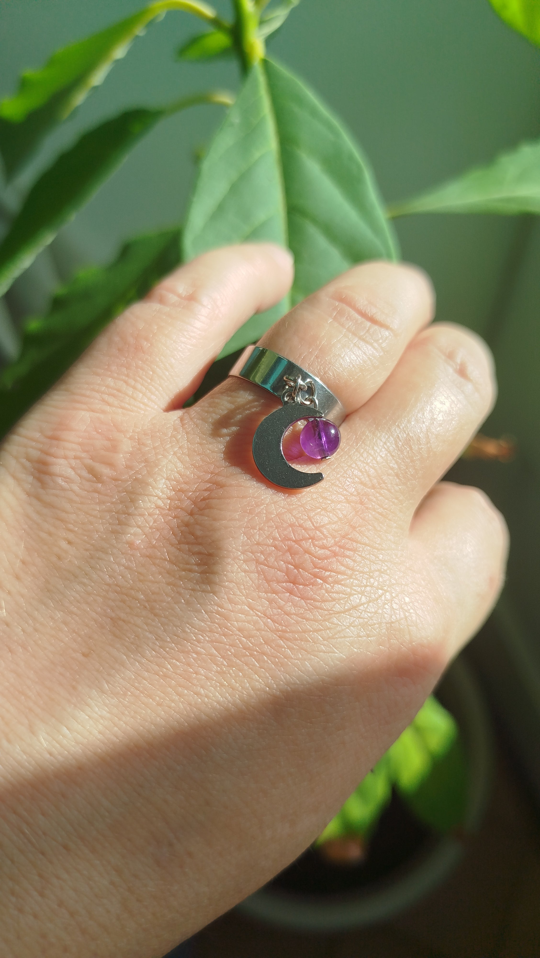 Bague Améthyste Lunarys – Sérénité & Intuition Pierres & Enchantements