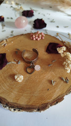Bague Quartz Rose Dulcya – Amour & Douceur du Cœur Pierres & Enchantements
