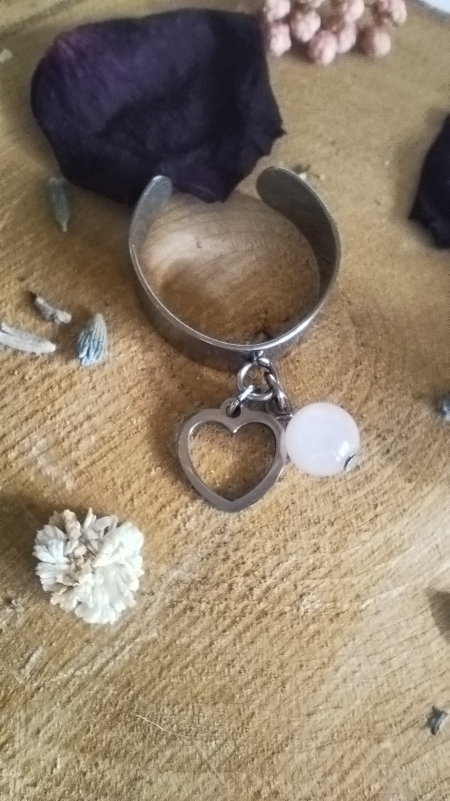 Bague Quartz Rose Dulcya – Amour & Douceur du Cœur Pierres & Enchantements