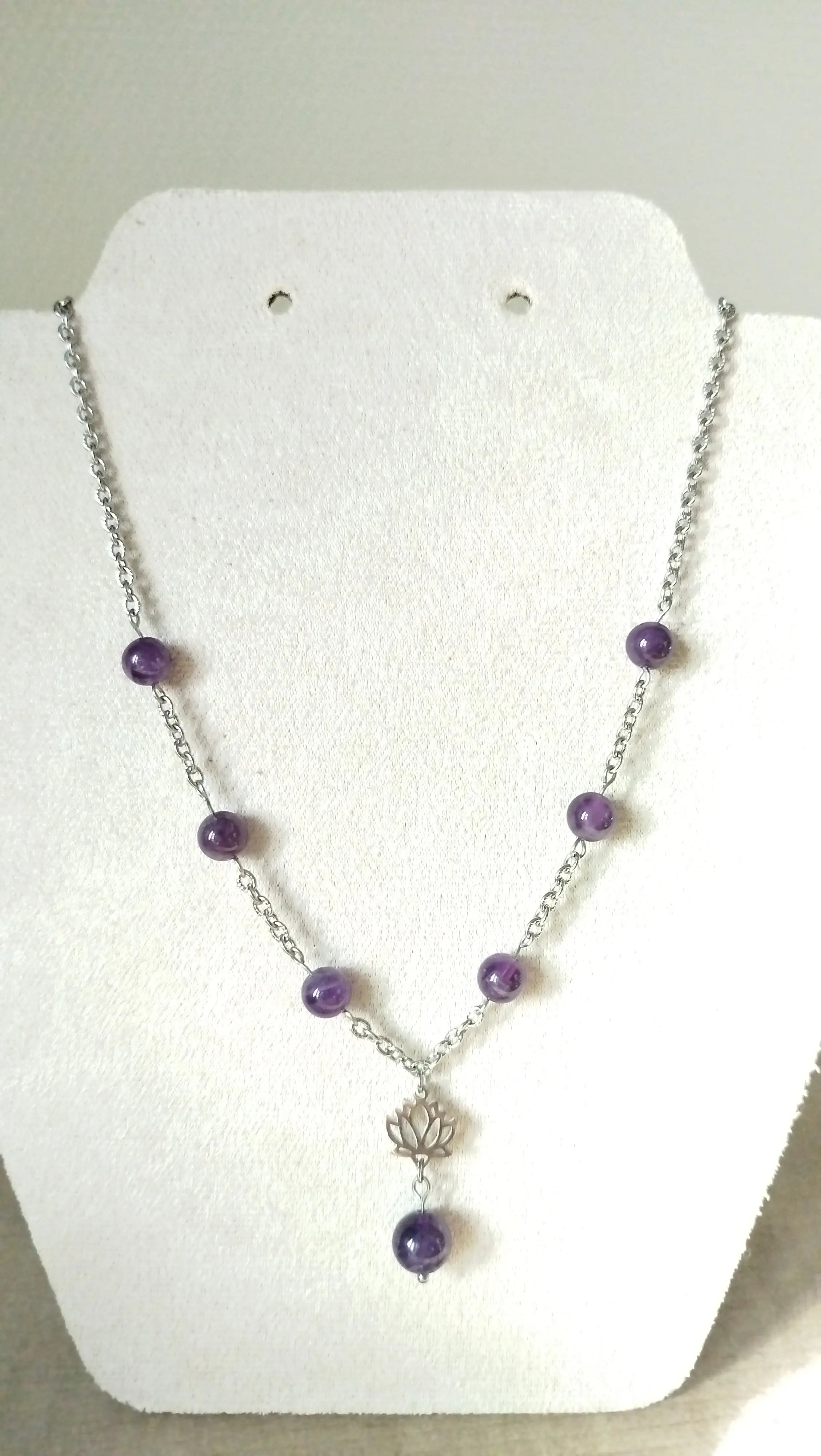 Collier Améthyste Lotésia – Apaisement & Sérénité Pierres & Enchantements
