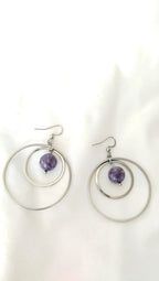 Boucles d’Oreilles Lépidolite Lévolia – Sérénité & Lâcher-Prise Pierres & Enchantements