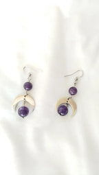 Boucles d’Oreilles Améthyste Noctéa – Sérénité & Intuition Pierres & Enchantements